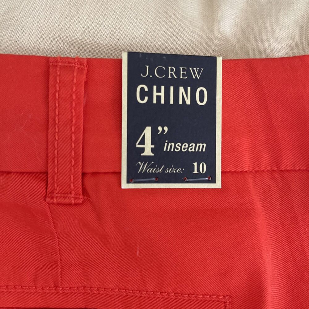 J Crew Women's Classic Chino Shorts Cotton Orange Size 10 NWT - Picture 3 of 4